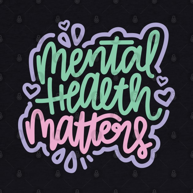 Mental Health Matters - Mint / Pink / Purple by hoddynoddy